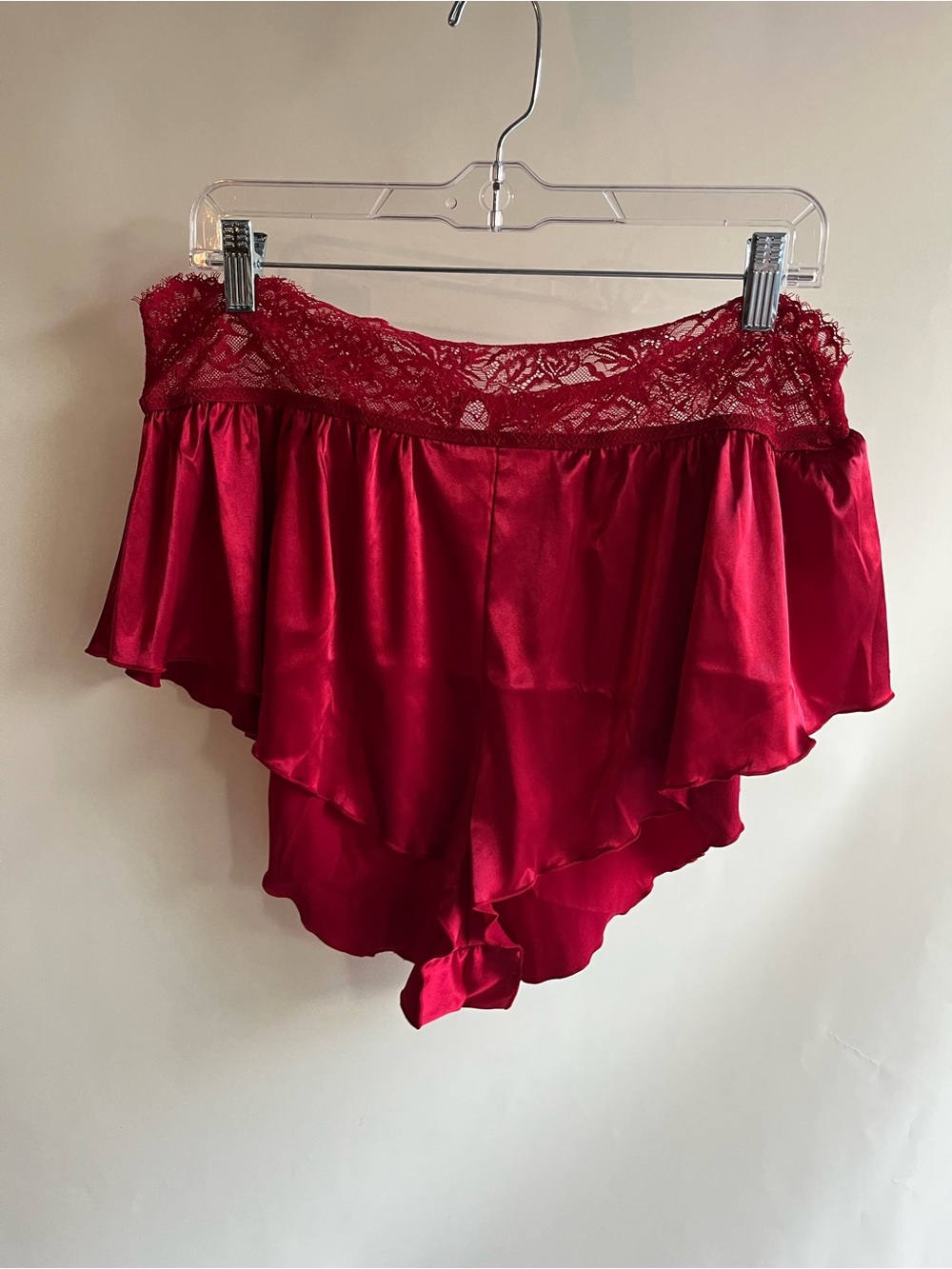Mentionables Red Satin Tap Shorts Sz 1X Women’s Lingerie Loungewear Lingerie